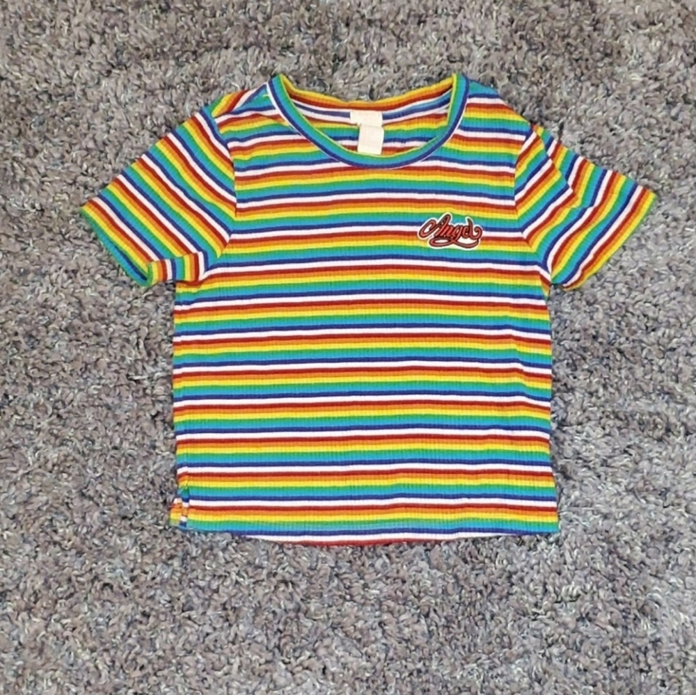 Forever 21 Rainbow Crop Top
